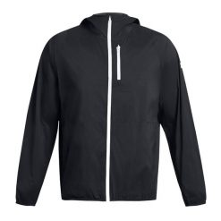 Kurtka do biegania męska Under Armour Launch Lightweight. Czarne kurtki sportowe męskie Under Armour, m, bez wzorów, do biegania. Za 399.99 zł.