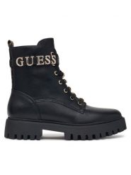 Guess Trapery FLFFIC ELE10 Czarny. Czarne śniegowce i trapery damskie Guess, ze skóry. Za 634.99 zł.