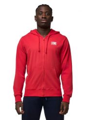 Leone Sporty Bluzy z kapturem zapinane na zamek dla mężczyzn. Czerwone bluzy męskie LEONE 1947 APPAREL, m, bez wzorów, z kapturem. Za 84.16 zł.