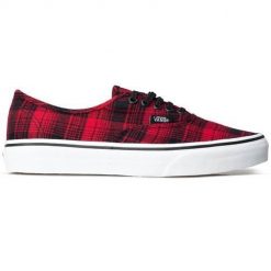 Buty do chodzenia damskie Vans Authentic Plaid. Czarne obuwie sportowe damskie Vans, bez wzorów, z materiału, bez zapięcia. Za 203.45 zł.