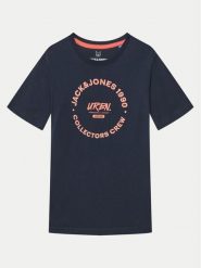 Jack & Jones Junior T-Shirt 12270001 Niebieski Regular Fit. Niebieskie t-shirty dla chłopców Jack & Jones Junior, bez wzorów, z bawełny, bez ramiączek. Za 39.99 zł.