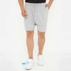 Szorty sportowe bawełniane dla mężczyzn F7 jasnoszare. Szare krótkie spodenki sportowe męskie Legea, m, bez wzorów, z bawełny. Za 68.00 zł.