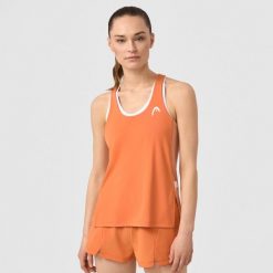 SPIRIT Tank Top Women. Brązowe koszulki sportowe damskie Head, s, bez wzorów, bez kołnierzyka, bez ramiączek. W wyprzedaży za 207.00 zł.
