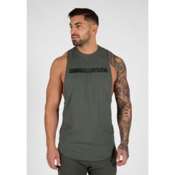 Tank top fitness męski Milo Drop Armhole. Zielone t-shirty męskie GORILLA WEAR, m, bez wzorów, z bawełny, sportowe, bez kołnierzyka. Za 171.55 zł.