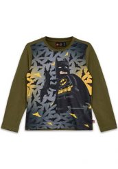 Koszulka Dziecięca z Długim Rękawem LEGO Batman Tano 601 Zielona. Zielone t-shirty dla chłopców LEGO, bez wzorów, z bawełny, bez ramiączek. Za 69.99 zł.