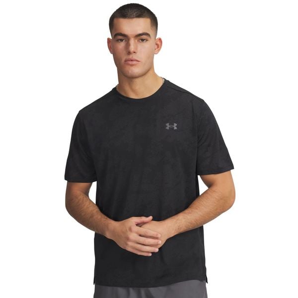 Sweter żakardowy Under Armour Tech Vent. Czarne swetry przez głowę męskie Under Armour, m, bez wzorów, z materiału, bez kołnierzyka. Za 209.40 zł.