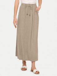 ONLY Spódnica midi Solvi 15338678 Beżowy Regular Fit. Brązowe spódnice damskie Only, s, bez wzorów, z wiskozy, midi. Za 99.99 zł.