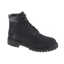 Trapery chłopięce, Timberland Premium 6 IN WP Boot Jr. Czarne buty zimowe chłopięce Timberland, bez wzorów, z materiału, bez zapięcia. Za 505.30 zł.