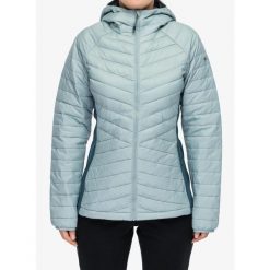 Kurtka ocieplana damska Columbia Powder Pass III Hybrid Hooded Jkt. Niebieskie kurtki damskie Columbia, bez wzorów, narciarskie. Za 524.99 zł.
