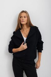 BLUZA LOREN CZARNA M - Flawless. Czarne bluzy sportowe damskie Flawless, m, bez wzorów, z bawełny, bez kaptura. Za 394.00 zł.