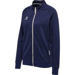 Damska bawełniana bluza dresowa zapinana na zamek Hummel Move Grid. Niebieskie bluzy damskie Hummel, bez wzorów, z bawełny, bez kaptura, do piłki nożnej. Za 272.95 zł.