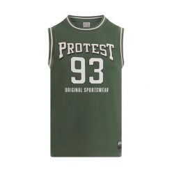Tank top Protest Espen. Zielone t-shirty męskie Protest, na lato, l, bez wzorów, z materiału, eleganckie, bez kołnierzyka. Za 191.50 zł.