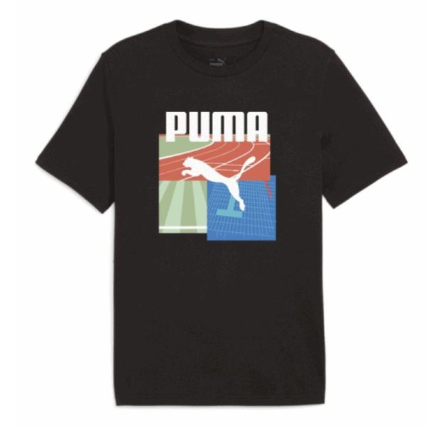 Koszulka sportowa męska Puma Graphics Summer Sports. Czarne koszulki sportowe męskie Puma, m, bez wzorów, z bawełny, bez kołnierzyka, bez ramiączek. Za 67.99 zł.