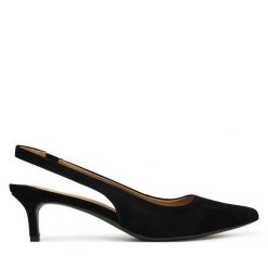 Szpilki LAUREN RALPH LAUREN. Czarne szpilki damskie Lauren Ralph Lauren, bez wzorów, bez obcasa, bez zapięcia. Za 689.99 zł.