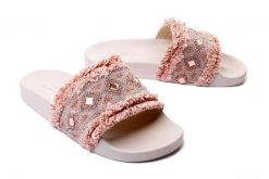 BRENDA ZARO MULE4 pink, klapki damskie. Czerwone klapki damskie Brenda Zaro, bez wzorów, bez obcasa. Za 116.94 zł.