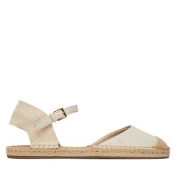 Espadryle LAUREN RALPH LAUREN. Białe sandały damskie Lauren Ralph Lauren, bez wzorów, bez obcasa, bez zapięcia. Za 589.99 zł.