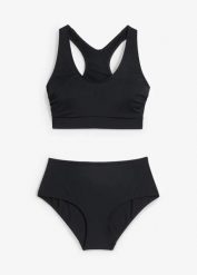Bikini bustier (2 części). Czarne bikini damskie bonprix, bez wzorów. Za 112.99 zł.