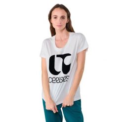 Koszulka damska Le Temps des cerises Taolo. Białe t-shirty damskie Le Temps Des Cerises, bez wzorów, bez kołnierzyka. Za 127.50 zł.