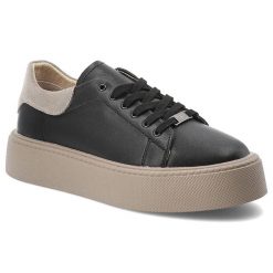 Czarne Sneakersy Filippo Sportowe Obuwie Damskie. Czarne obuwie sportowe damskie Filippo, bez wzorów, z gumy, klasyczne, bez obcasa, bez zapięcia. Za 178.99 zł.