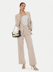ViCOLO Spodnie materiałowe TB1562 Beżowy Relaxed Fit. Brązowe spodnie materiałowe damskie ViCOLO, s, bez wzorów, z materiału. Za 309.99 zł.