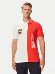 Beverly Hills Polo Club Polo F-SS26M-P0005 Biały Regular Fit. Białe koszulki polo męskie Beverly Hills Polo Club, m, bez wzorów, z bawełny, bez ramiączek. Za 171.99 zł.