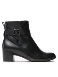 ECCO Botki Dress Classic 35 20991301001 Czarny. Czarne botki damskie ecco, ze skóry, bez obcasa, na słupku, bez zapięcia. Za 579.99 zł.