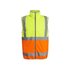 Kamizelka z pełnym zamkiem Regatta Hi-Vis Pro. Brązowe kurtki męskie Regatta, bez wzorów, z softshellu, trekkingowe. Za 89.99 zł.