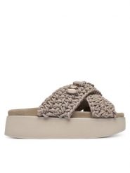 Inuikii Klapki Woven Stones Platform 1004.005.0043 Szary jasny. Szare klapki damskie Inuikii, bez wzorów, z materiału, bez obcasa. Za 783.99 zł.