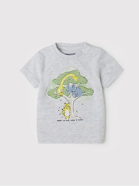 Mayoral T-Shirt 1012 Szary Regular Fit. Szare t-shirty dla chłopców Mayoral, bez wzorów, z bawełny, bez ramiączek. Za 59.99 zł.