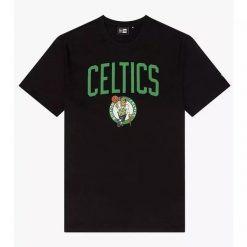 T-Shirt NBA Boston Celtics New Era Noir. Czarne t-shirty męskie New Era, l, bez wzorów, z materiału, eleganckie, bez kołnierzyka. Za 126.50 zł.