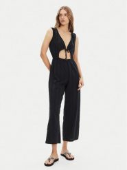 Roxy Kombinezon ERJX603446 Czarny Regular Fit. Czarne sukienki damskie Roxy, l, bez wzorów, z bawełny, bez kołnierzyka, bez ramiączek. Za 159.99 zł.