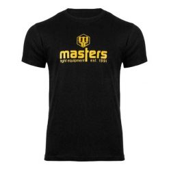 Męska Koszulka Podstawowa. Czarne koszulki sportowe męskie Masters, m, bez wzorów, bez kołnierzyka, bez ramiączek, trekkingowe. Za 111.99 zł.