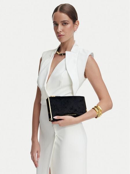 Elisabetta Franchi Torebka BS-11A-67E2-V340 Czarny. Czarne kopertówki damskie Elisabetta Franchi, bez wzorów, bez dodatków. Za 1,459.00 zł.