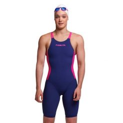 Strój kąpielowy startowy damski Funkita Apex Viper Tidal Blast. Niebieskie kostiumy jednoczęściowe damskie FUNKITA, m, bez wzorów, sportowe, do pływania. Za 368.95 zł.