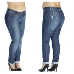 Spodnie jeansowe z dziurami i przetarciami PLUS SIZE. Legginsy damskie marki Moda Size Plus Iwanek. Za 189.00 zł.