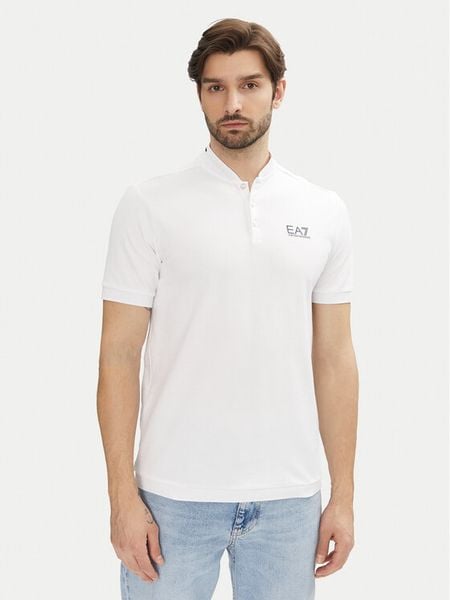 EA7 Emporio Armani Polo 7M000183 AF13511 U0002 Biały Regular Fit. Białe koszulki polo męskie EA7 Emporio Armani, l, bez wzorów, z bawełny, bez ramiączek. Za 199.99 zł.
