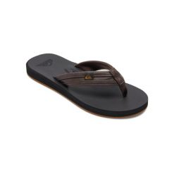 Sandały dla Mężczyzn CARVER SQUISH. Brązowe sandały męskie Quiksilver, z gumy, bez zapięcia. Za 139.99 zł.