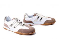 BOCCATO 328.3013 white, półbuty damskie. Białe półbuty damskie Boccato, bez wzorów, ze skóry, bez obcasa, bez zapięcia. Za 271.92 zł.