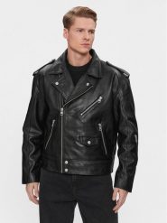 Calvin Klein Jeans Kurtka skórzana J30J323398 Czarny Oversize. Czarne kurtki męskie Calvin Klein Jeans, m, bez wzorów, z jeansu, bez kaptura. Za 1,659.99 zł.