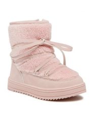 Nelli Blu Kozaki CM220117-11 Różowy. Czerwone buty zimowe dziewczęce Nelli Blu, bez wzorów, z materiału, bez zapięcia. Za 69.99 zł.