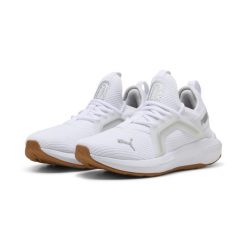 Damskie buty do biegania Softride Enzo 5 PUMA White Silver Black Metallic. Białe obuwie sportowe damskie Puma, bez wzorów, do biegania. W wyprzedaży za 234.00 zł.
