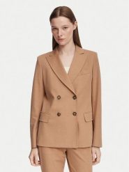 Weekend Max Mara Marynarka Colibri 2625916021 Brązowy Regular Fit. Brązowe żakiety damskie Weekend Max Mara, xl, bez wzorów, z bawełny. Za 1,339.00 zł.
