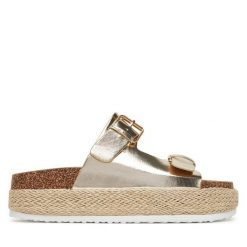 Klapki DeeZee. Żółte espadryle damskie DeeZee, bez wzorów, bez obcasa, bez zapięcia. Za 103.99 zł.