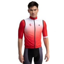 Męska wiatroszczelna kamizelka rowerowa Real Sporting de Gijón x. Czerwone buty sportowe męskie SIROKO, m, bez wzorów, sportowe, bez kaptura. Za 254.00 zł.