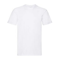 Męska Koszulka Super Premium. Białe koszulki sportowe męskie Fruit of the Loom, m, bez wzorów, bez kołnierzyka, bez ramiączek, trekkingowe. Za 29.99 zł.