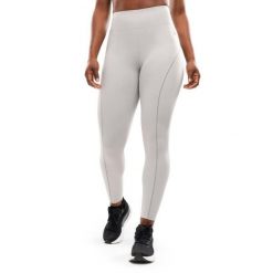 Damskie długie legginsy do biegania Fitness Siroko Lume Light Gray. Szare bielizna termoaktywna damska SIROKO, bez wzorów, z tkaniny, bez ramiączek, długie. Za 169.00 zł.