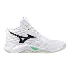 Buty halowe Mizuno Wave Momentum Pro Mid. Białe buty sportowe męskie Mizuno, bez zapięcia, do siatkówki, mizuno wave. W wyprzedaży za 395.95 zł.