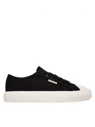 Calvin Klein Trampki Vulc Low Lace Up Canvas HW0HW02975 Czarny. Czarne trampki i tenisówki damskie Calvin Klein, bez wzorów, z materiału, bez zapięcia. Za 329.99 zł.