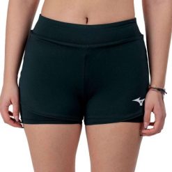 Spodenki damskie Mizuno Flex W. Czarne szorty damskie Mizuno, l, bez wzorów, z elastanu. Za 109.99 zł.