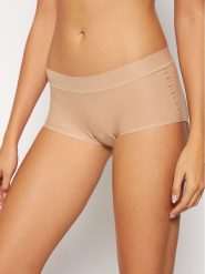 Chantelle Bokserki Soft Stretch C10640 Beżowy. Brązowe bokserki damskie Chantelle, bez wzorów, z syntetyku. Za 89.99 zł.